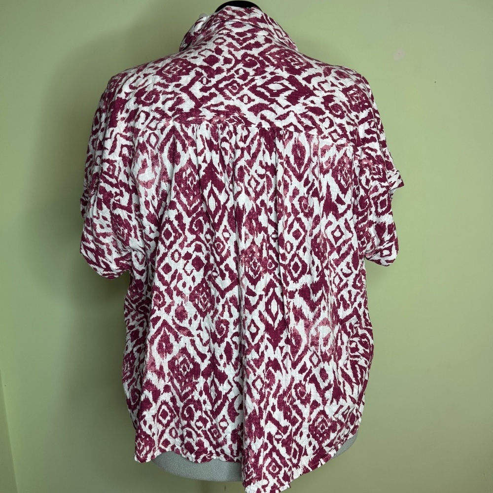 Ikat Patterned Boxy Top - Picture 5 of 6